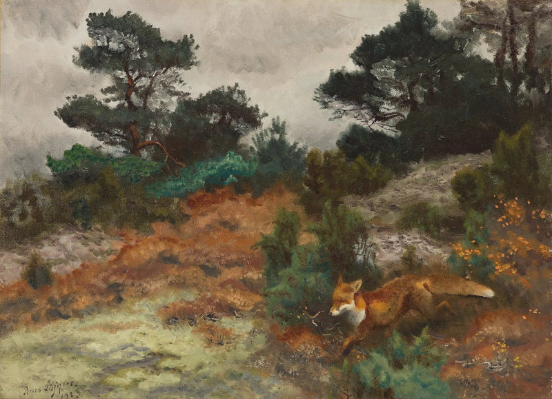 Kettu syysmaisemassa - Bruno Liljefors
