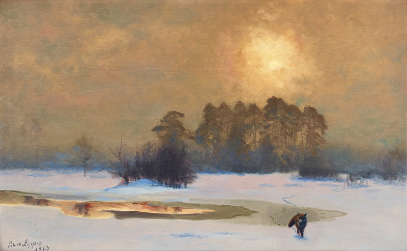Kettu talvimaisemassa - Bruno Liljefors