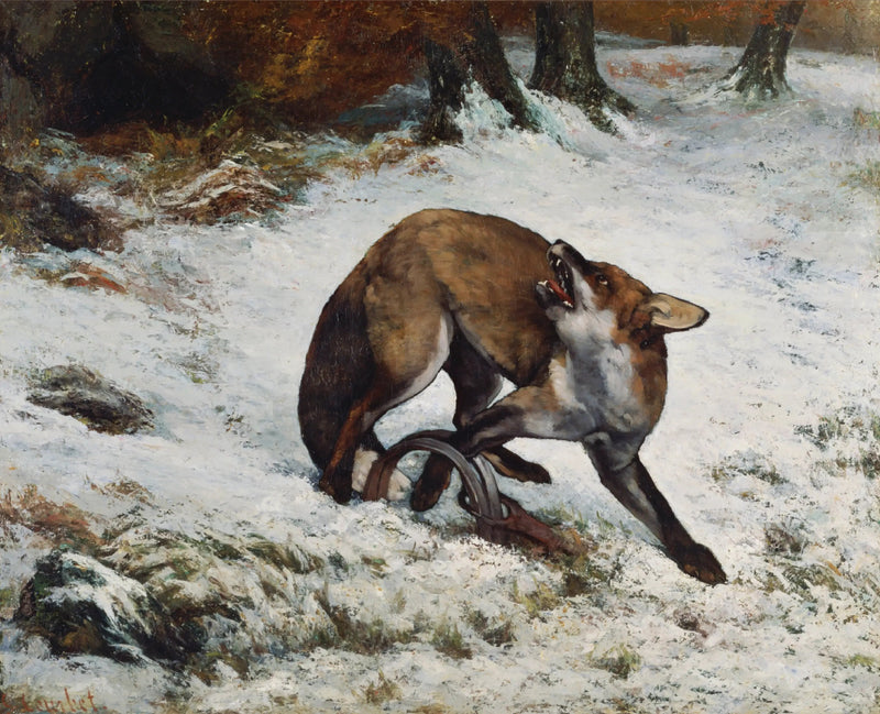 Kettu loukussa - Gustave Courbet