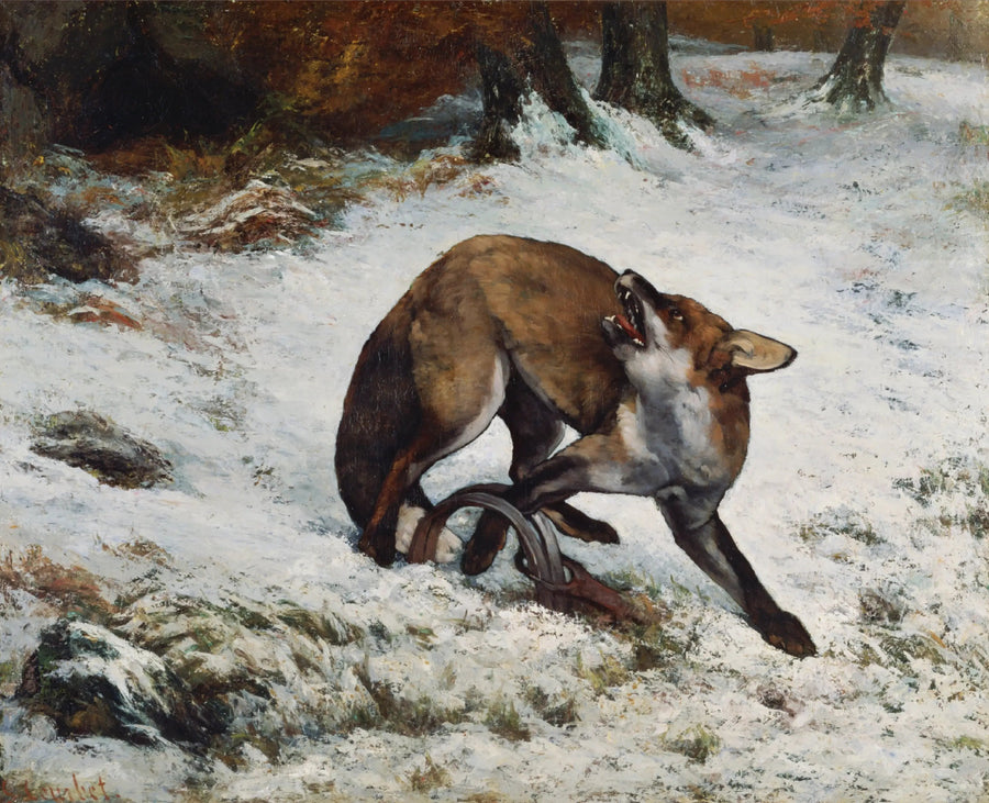 Kettu loukussa - Gustave Courbet