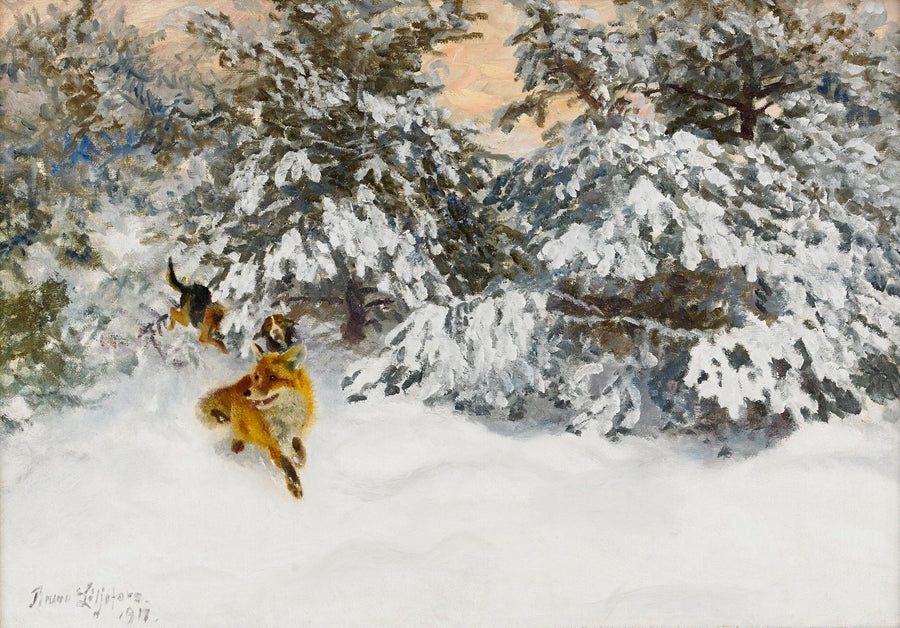 Ketut ja metsästyskoirat - Bruno Liljefors