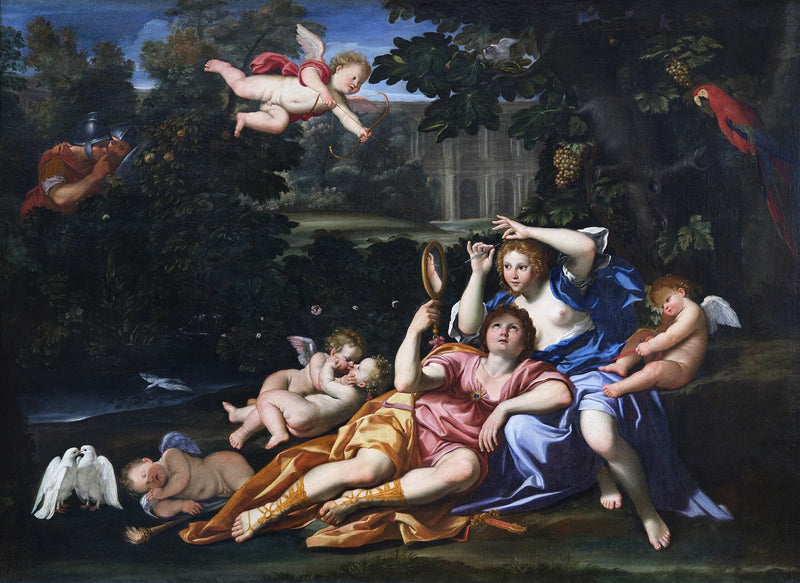 Renaud esittelee Armide-peilin - Domenichino