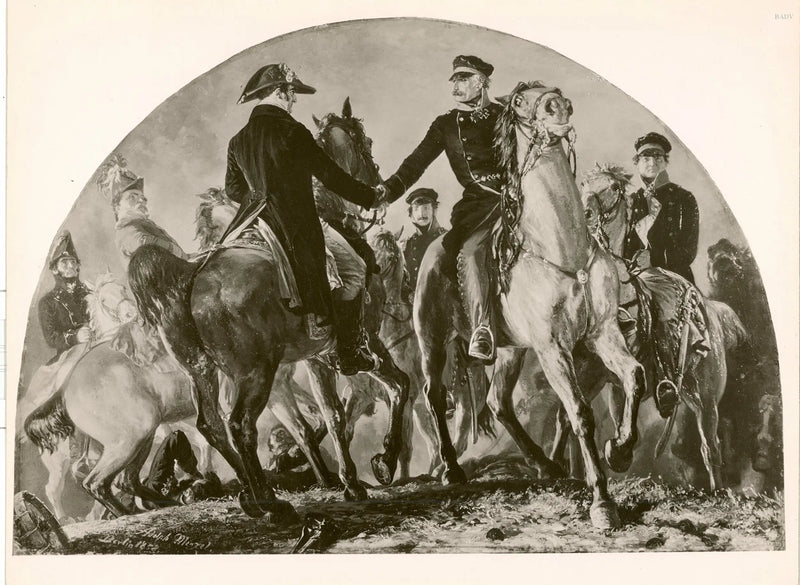 Blücherin ja Wellingtonin kohtaaminen - Adolph von Menzel