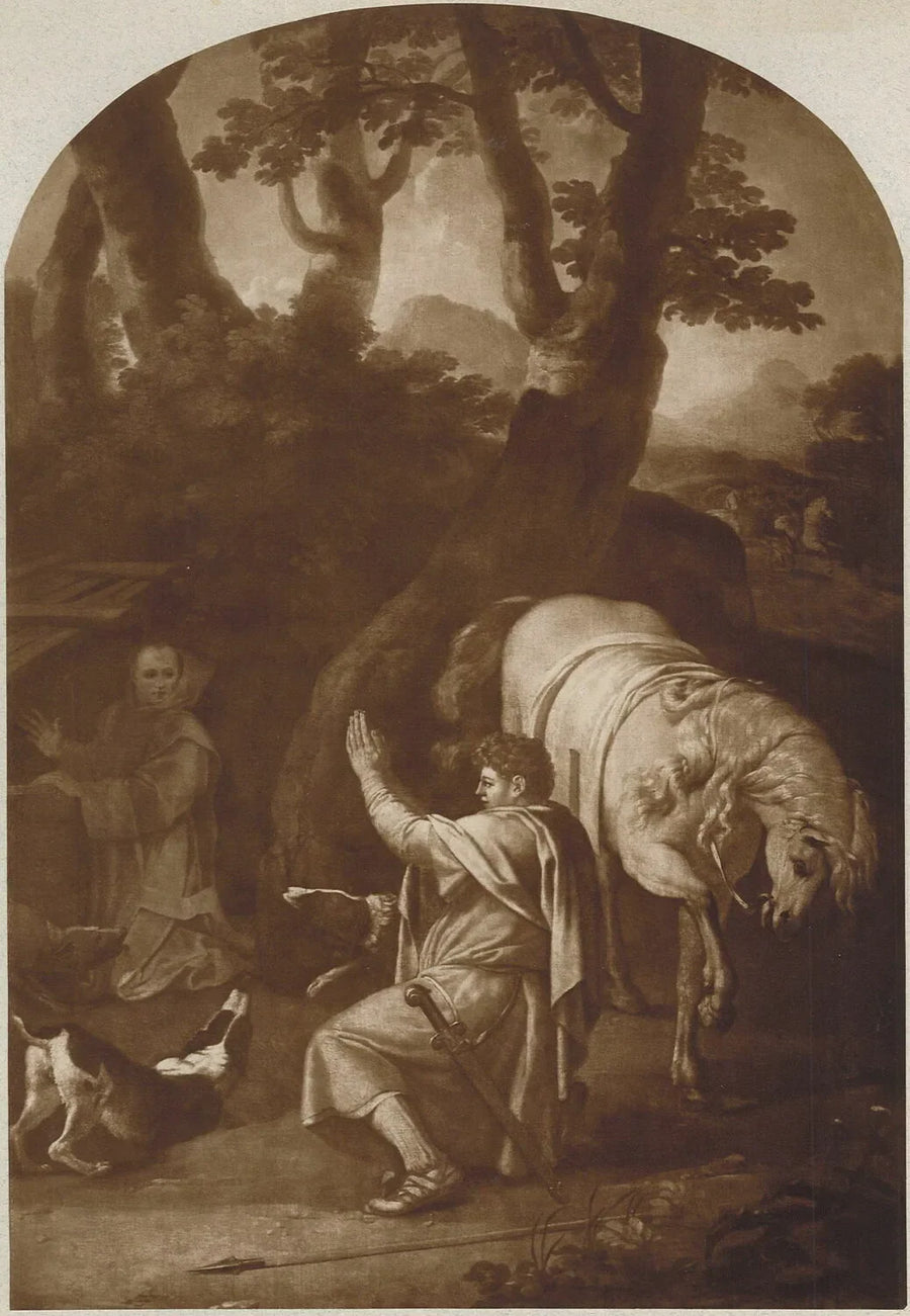 Pyhä Bruno ja Sicilian kreivi Rogerin kohtaaminen - Eustache Le Sueur
