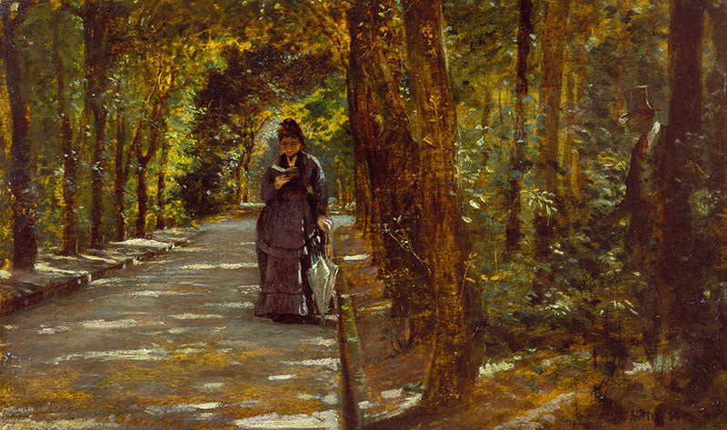Tapaaminen Porticin metsässä - Giuseppe De Nittis