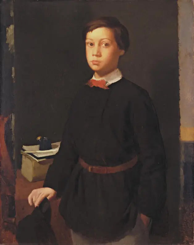 René de Gas mustepullossa - Edgar Degas
