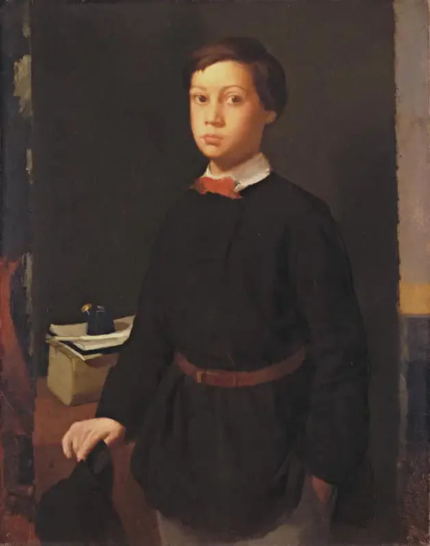 René de Gas mustepullossa - Edgar Degas