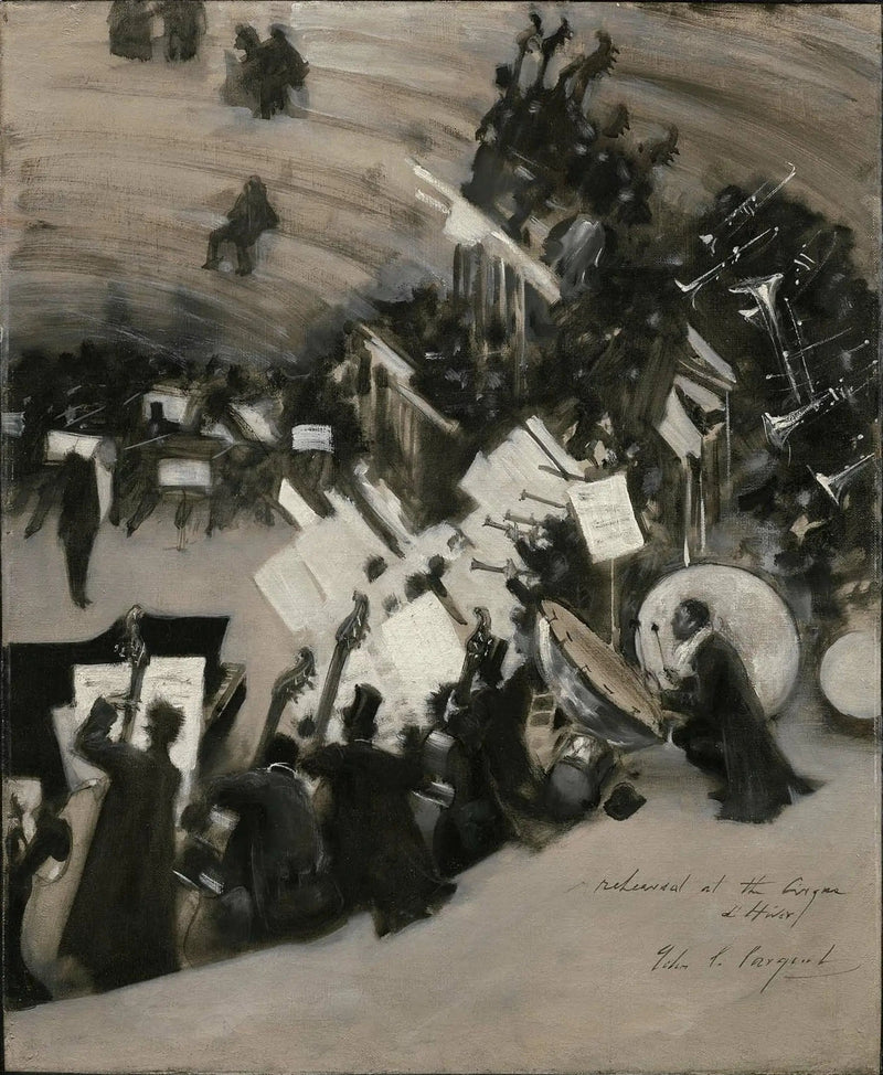 Pasdeloupin orkesterin harjoitus Talviharjoituksessa - John Singer Sargent