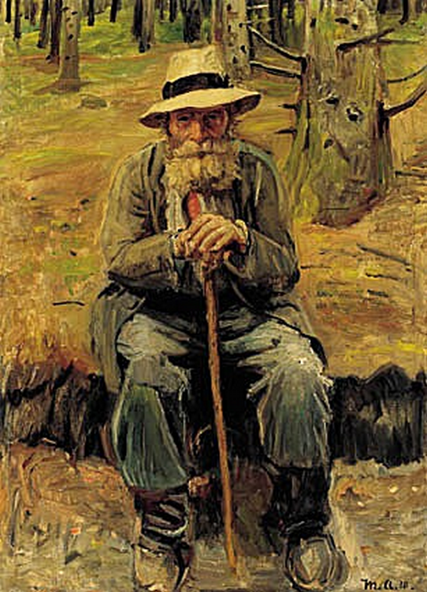 Lepäämässä metsätien varrella. - Michael Peter Ancher