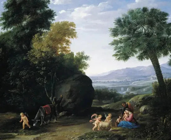 Pieni taulu Egyptin paossa - Claude Lorrain