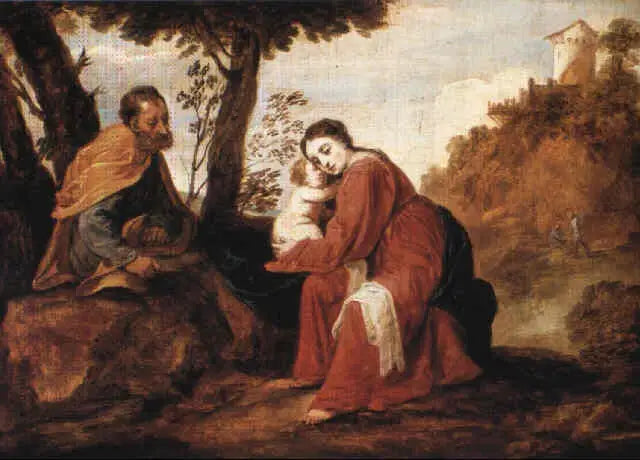 Pieni taulu Egyptin paossa - David Teniers nuorempi