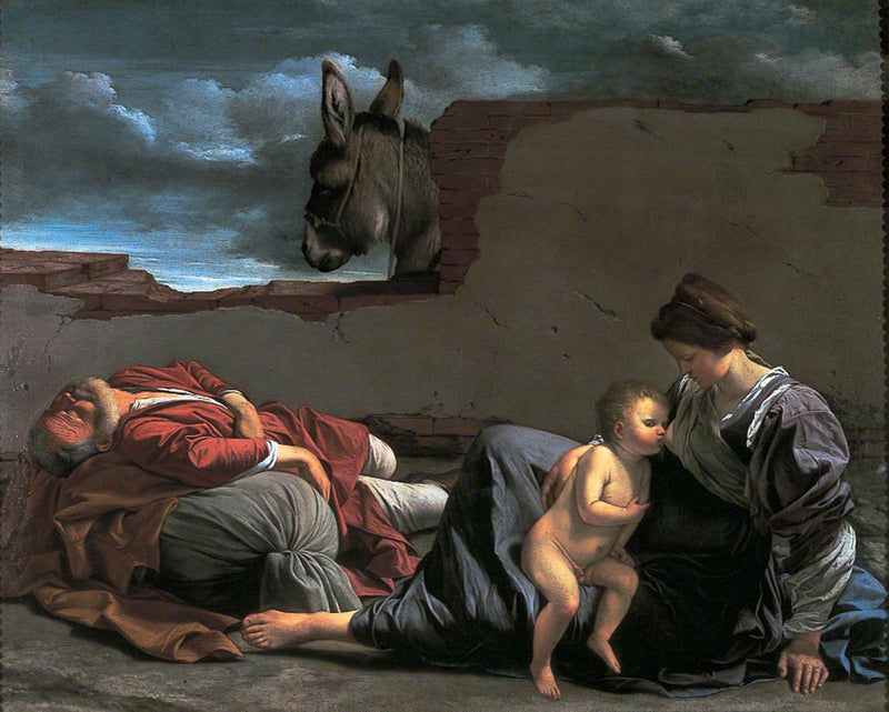 Pidän kiinni paosta Egyptissä - Orazio Gentileschi