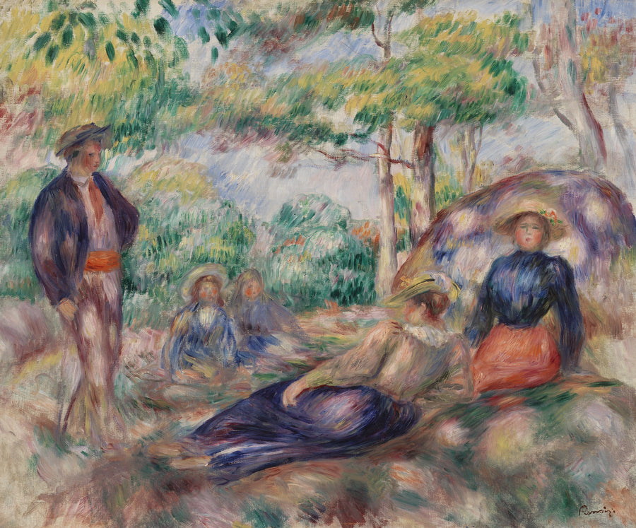 Lepäämistä nurmikolla (Lepääminen nurmikolla) - Pierre-Auguste Renoir