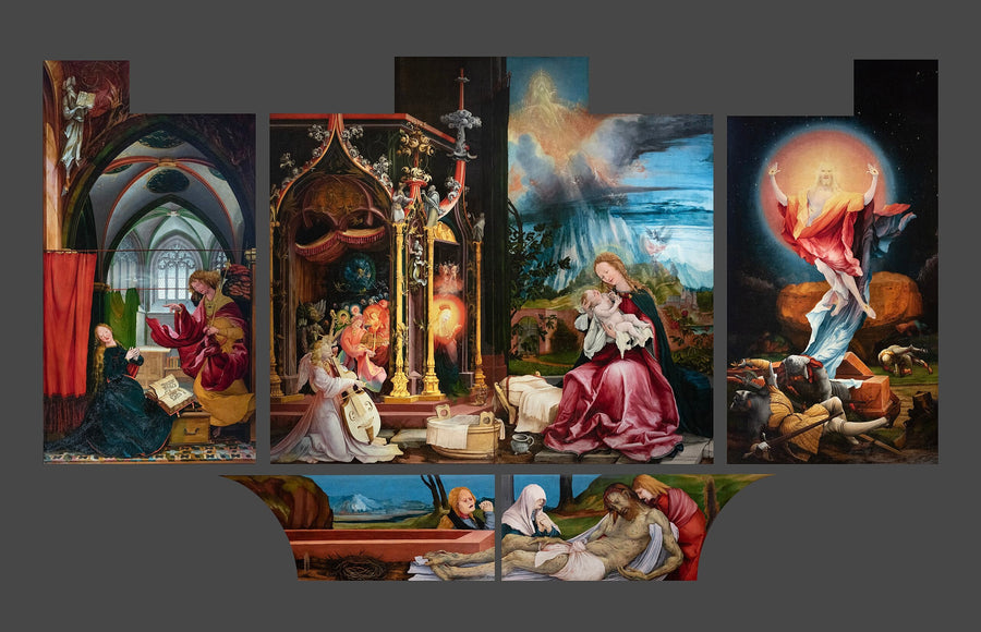 Issenheimin retabelin ensimmäinen avaus - Matthias Grünewald