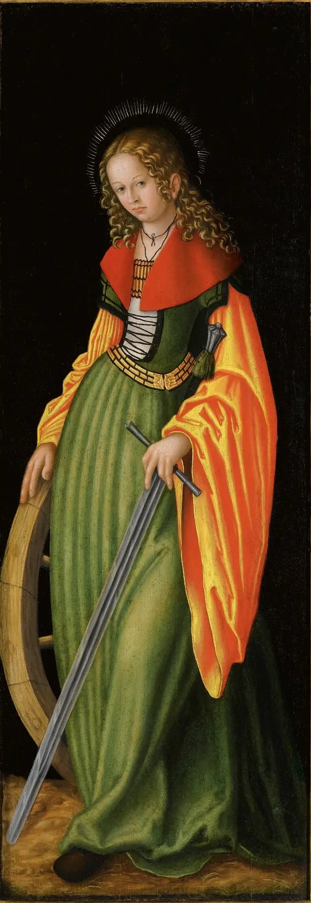 Feilitzschin alttari [oikea siipi, edestä] : Pyhä Katariina - Lucas Cranach vanhempi
