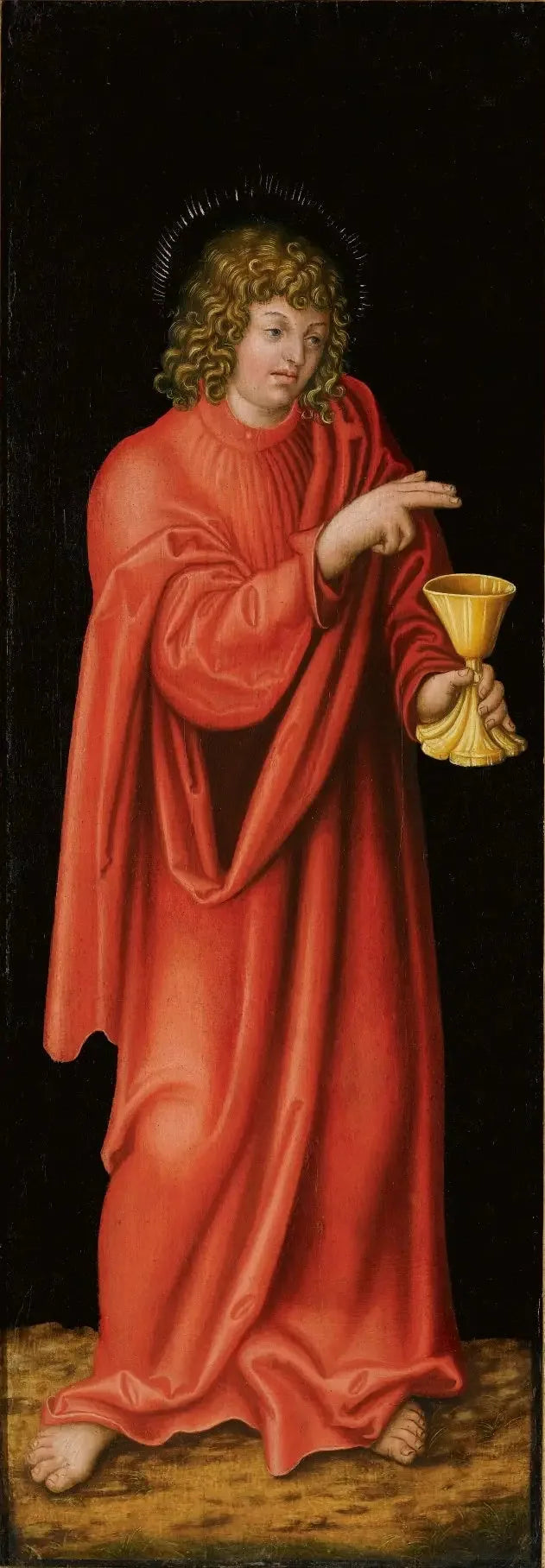 Feilitzschin alttaritaulu [vasen sivu, takapuoli] : Pyhä Johannes Evankelista - Lucas Cranach vanhempi