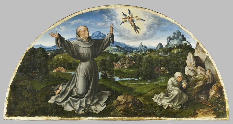 Kristuksen surun alttari: Pyhän Franciscuksen stigmatisaatio - Joos van Cleve