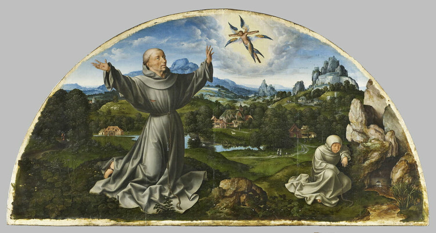 Kristuksen surun alttari: Pyhän Franciscuksen stigmatisaatio - Joos van Cleve