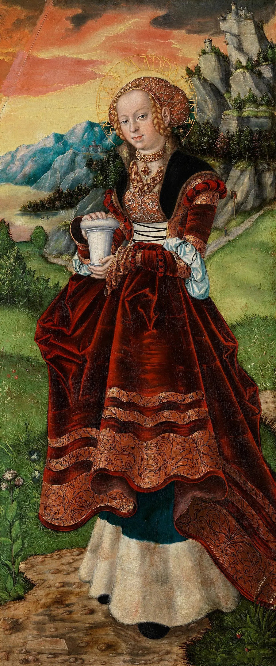 Pfirtscherin alttaritaulu: Pyhä Maria Magdaleena - Lucas Cranach vanhempi