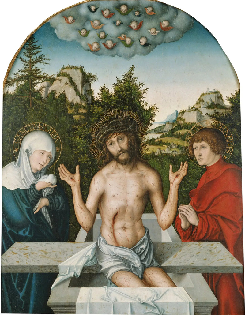 Pfirtscherin alttaritaulu: Kristus kärsimyksen ihmisenä - Lucas Cranach vanhempi