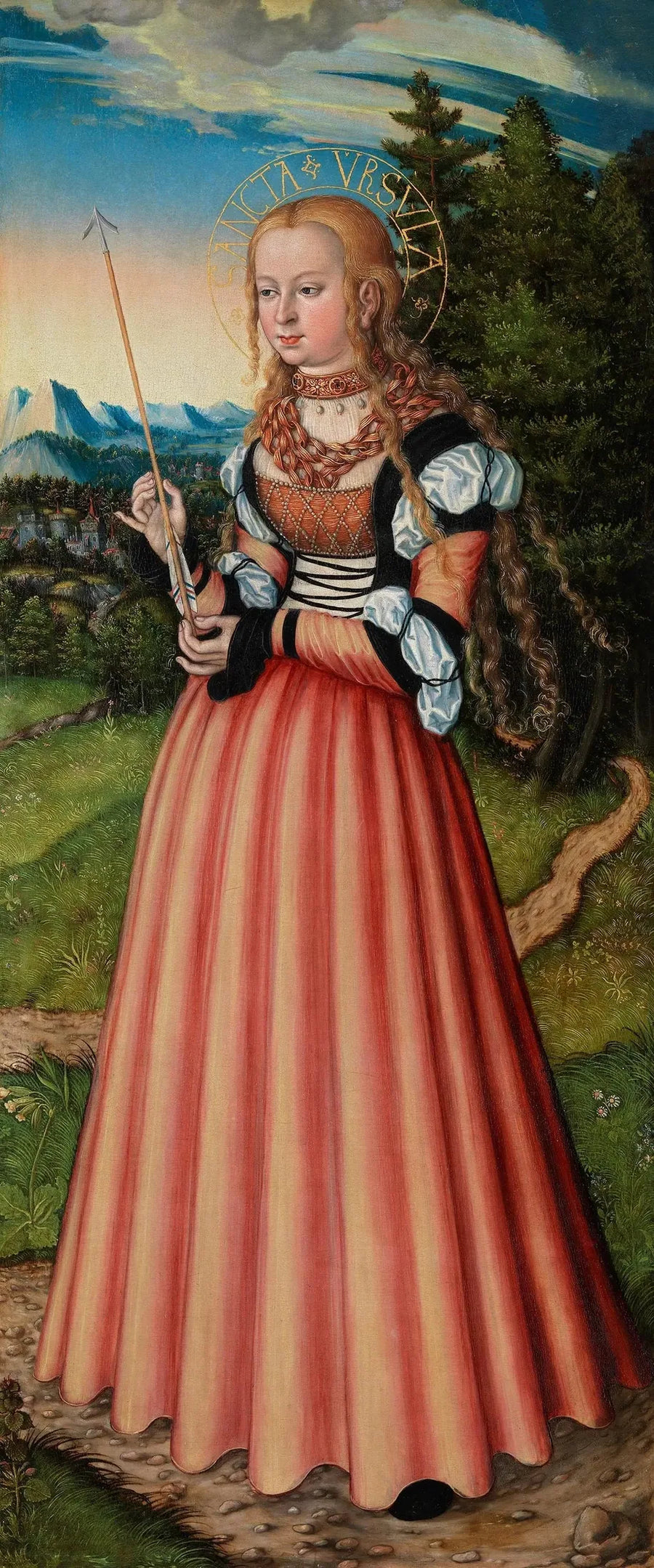 Pfirtscherin alttaritaulu: Pyhä Ursula - Lucas Cranach vanhempi