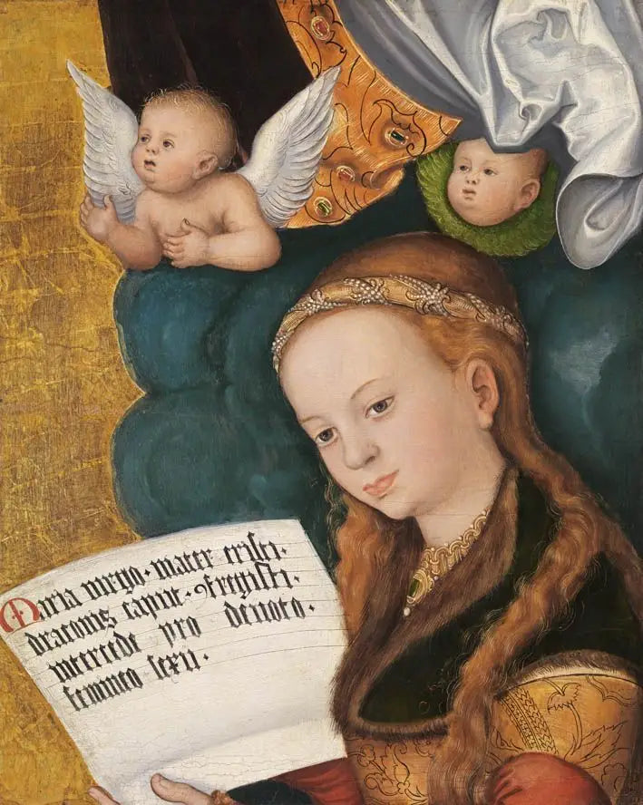 Prahan alttaritaulu [keskipaneeli, fragmentti] : Pyhä Margareeta - Lucas Cranach vanhempi