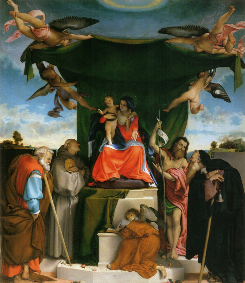 San Bernardino Pignolon retablo - Lorenzo Lotto