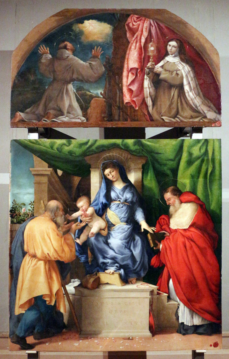 San Francesco al Monte - Lorenzo Lotto -öljymaalaus uudelleenpainatus
