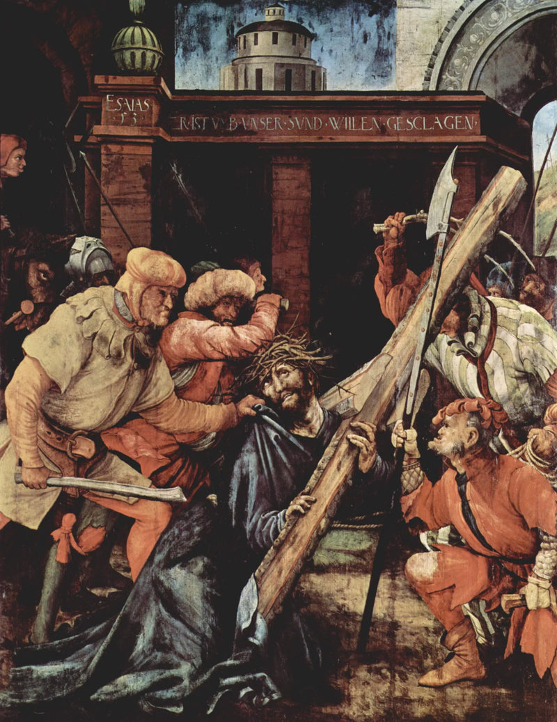 Tauberbischofsheimin alttaritaulu: Kristus ristin kanssa - Matthias Grünewald