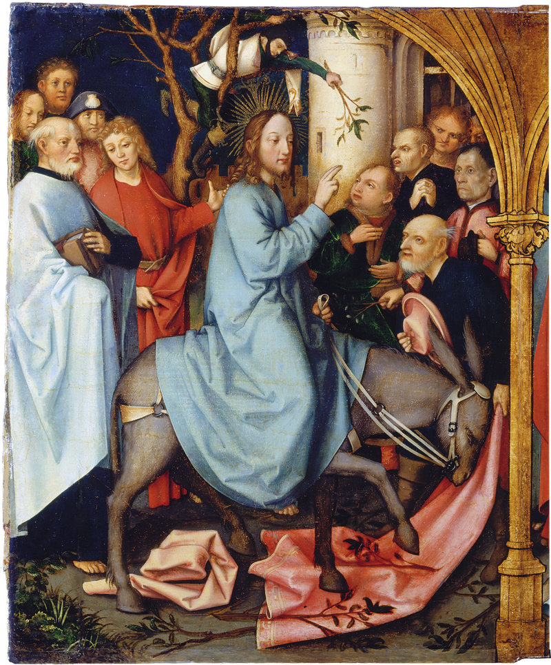 Frankfurtin dominikaaninen alttari: Pääsy Jerusalemiin - Hans Holbein vanhempi