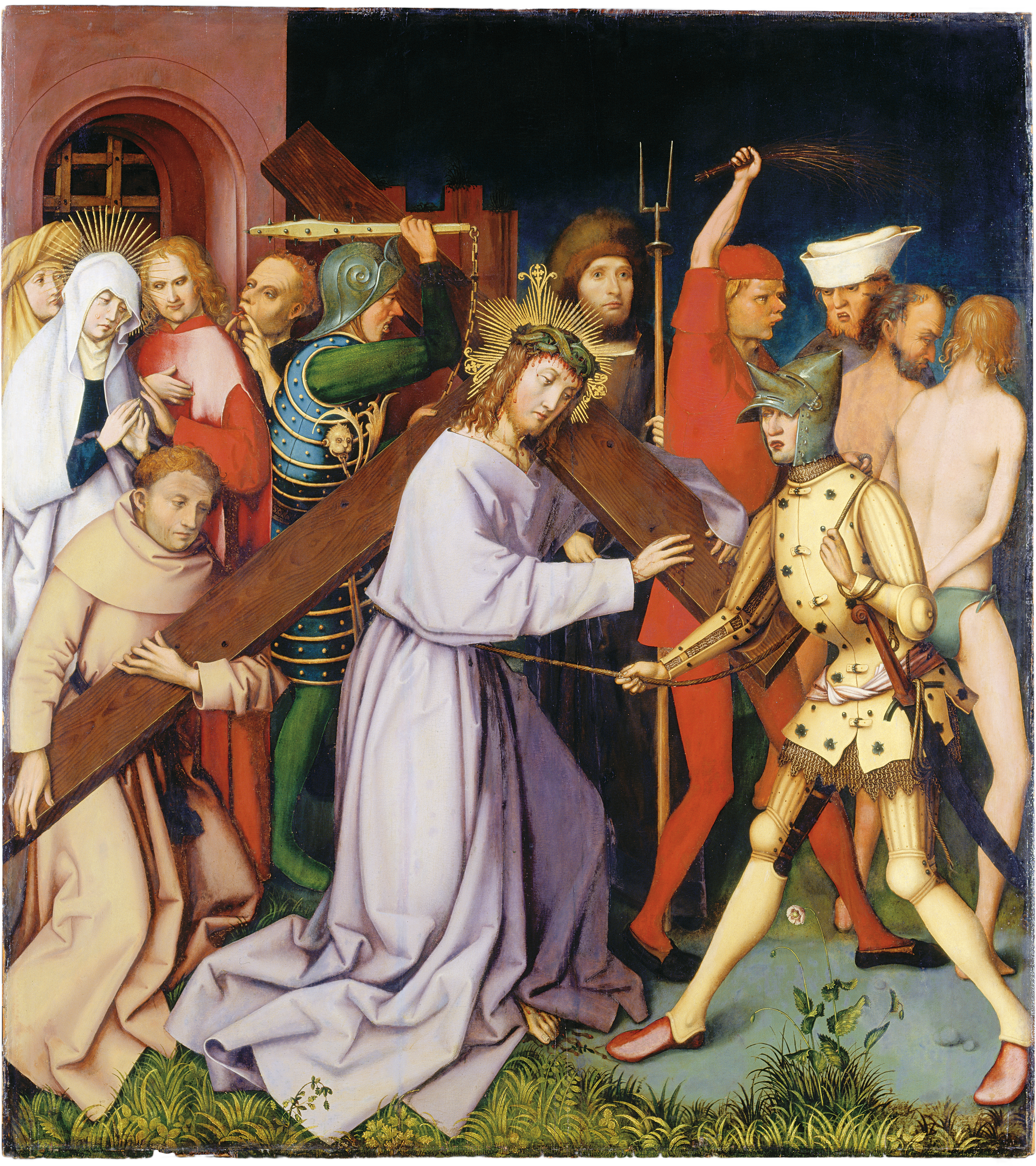 Retable dominicain de Francfort : Port de la Croix - Hans Holbein the Elder - Alpha Reproduction