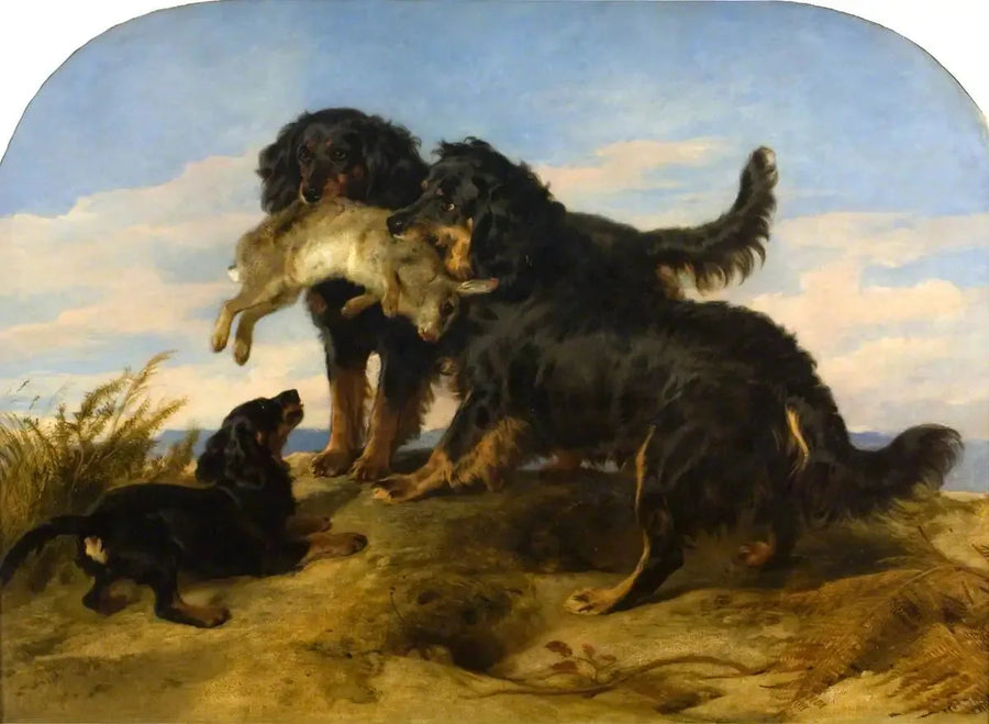 Palauttajat ja jänis - Edwin Henry Landseer