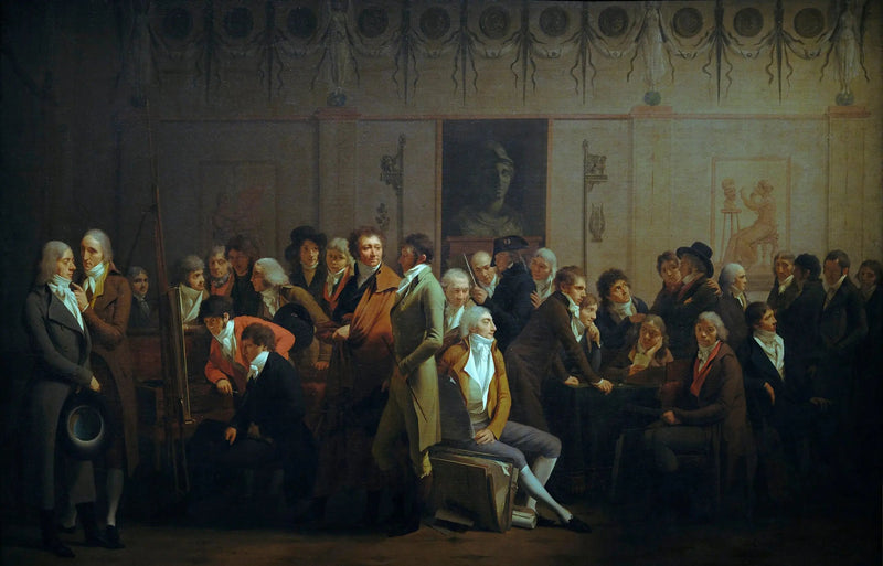 Taiteilijakokous Isabeyn ateljeessa - Louis-Léopold Boilly
