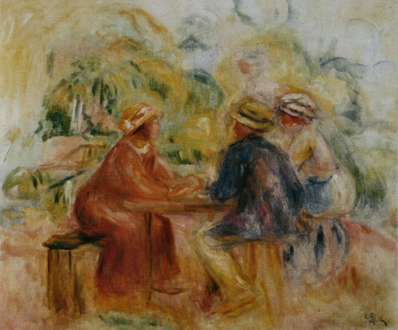 Kokous puutarhassa - Pierre-Auguste Renoir