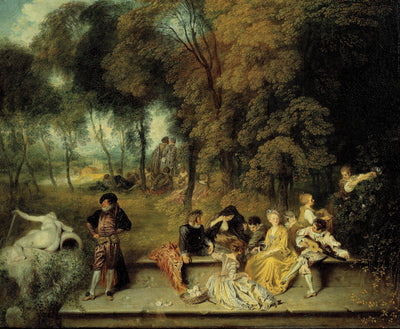 Réunion en plein air - Antoine Watteau - Alpha Reproduction
