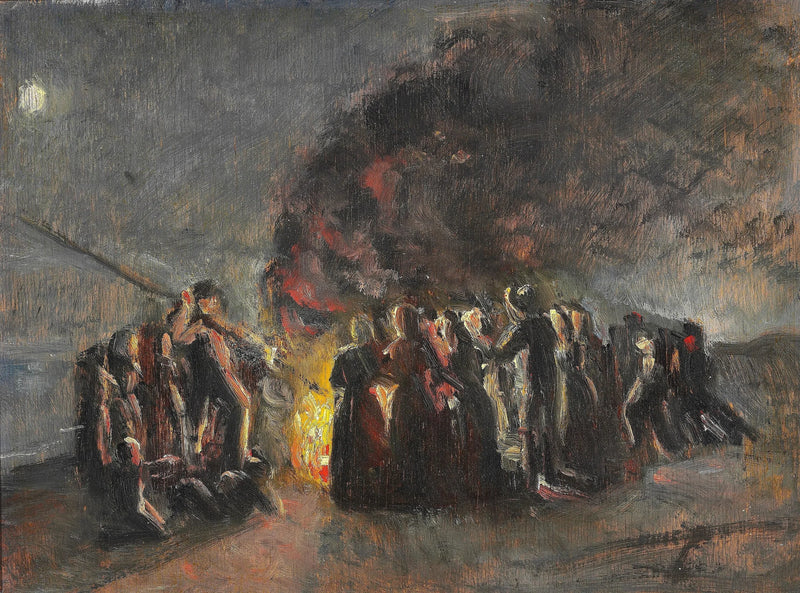 Kesäpäivänseisauksen aatto, Skagen Beach. -Michael Peter Ancher