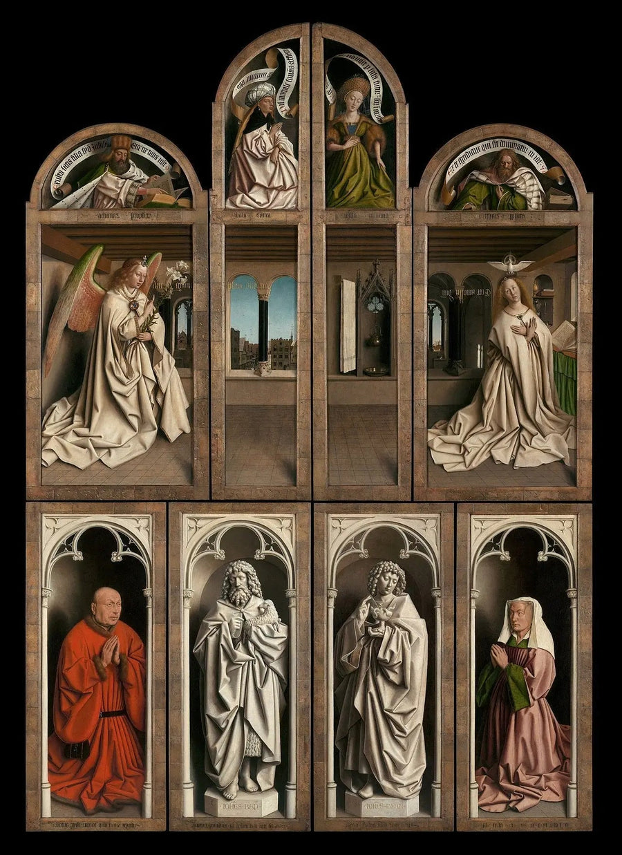 Verhon lopussa. Huoneen sisäpuoli. - Jan van Eyck