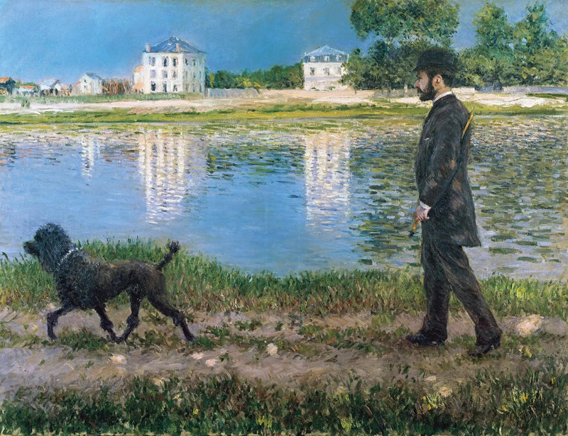 Richard Gallo ja hänen koiransa Petit Gennevilliers'ssa - Gustave Caillebotte