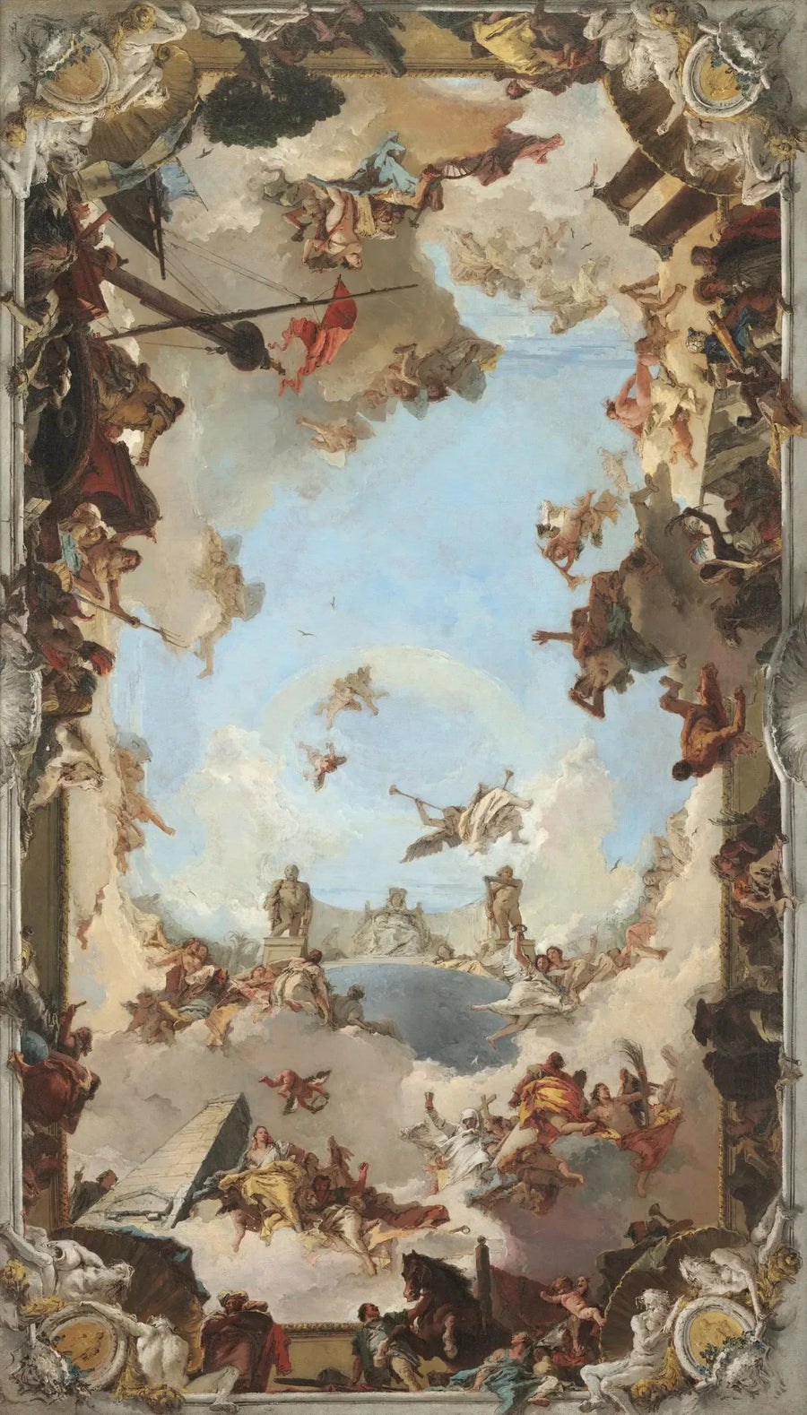 Espanjan monarkian rikkaudet ja edut Kaarle III:n aikana - Giovanni Battista Tiepolo