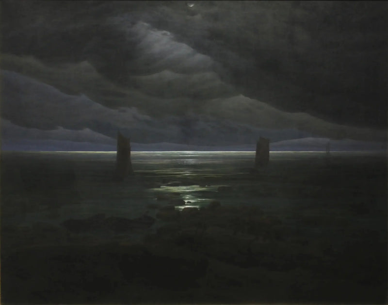 Kuuvalossa oleva ranta - Caspar David Friedrich