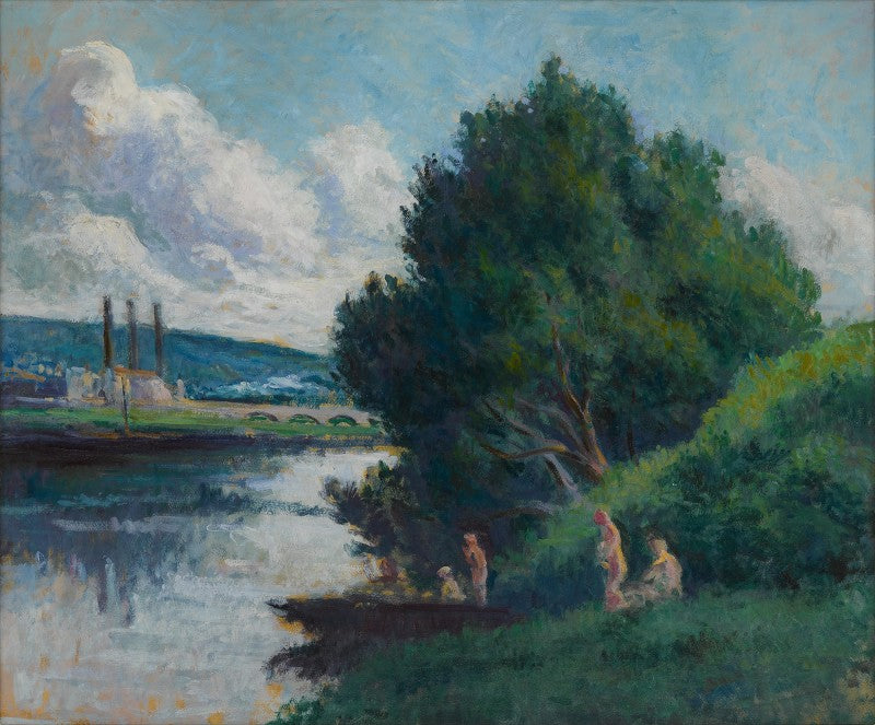 Seine-joen rantaa - Maximilien Luce