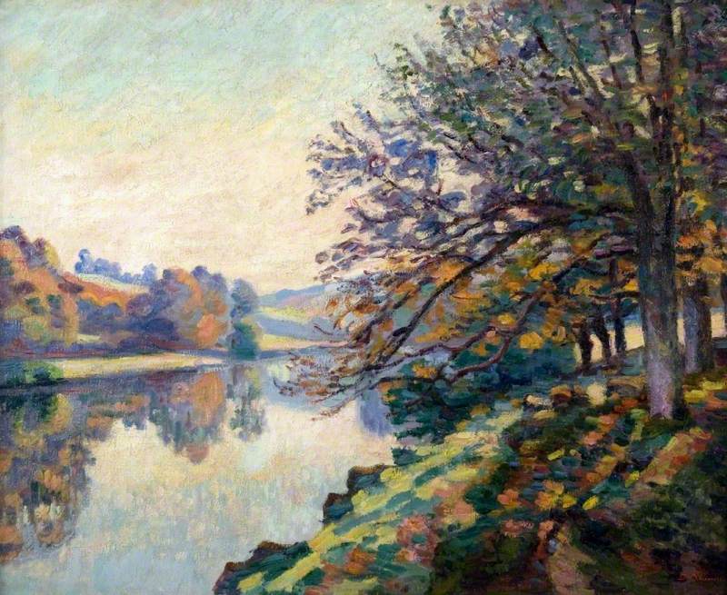 Rive de rivière, syksy - Armand Guillaumin