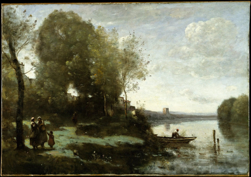 Joki kaukaisessa vierailussa - Jean-Baptiste Camille Corot