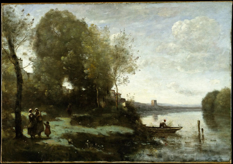 Joki kaukaisessa vierailussa - Jean-Baptiste Camille Corot