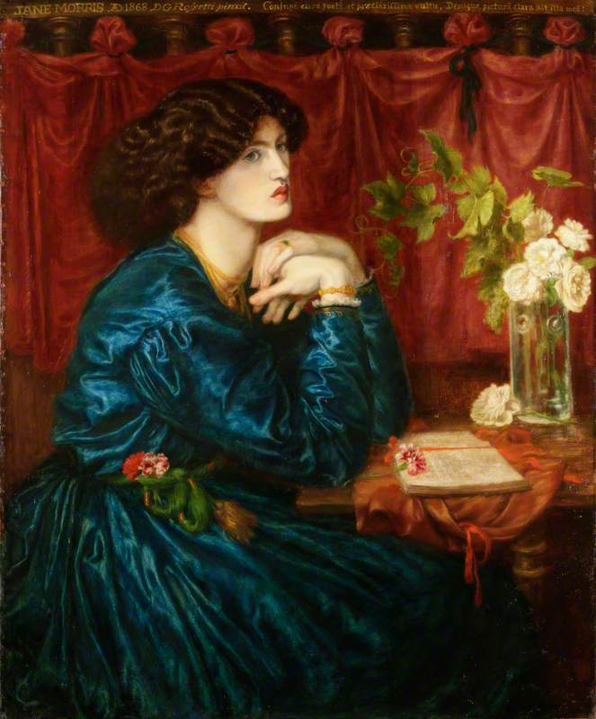Sininen silkkihaalari (Jane Morris) - Dante Gabriel Rossetti