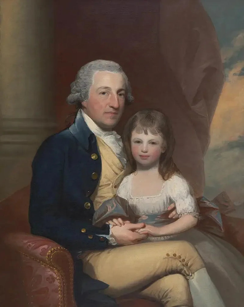 Robert Hare, Sr., ja hänen tyttärensä Martha - Gilbert Stuart