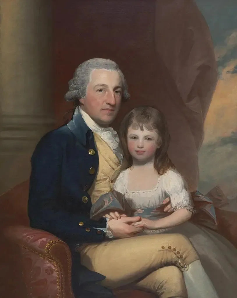 Robert Hare, Sr., ja hänen tyttärensä Martha - Gilbert Stuart