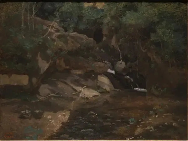 Kallioita joen rannalla, Civita Castellana - Jean-Baptiste Camille Corot