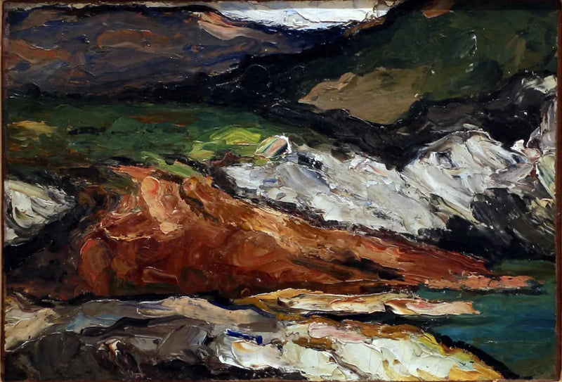 Kalliot meren rannalla (l'Estaque?) - Paul Cézanne