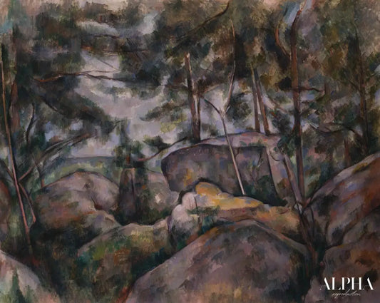 Rochers dans la forêt - Paul Cézanne - Reproductions de tableaux et peintures haut de gamme